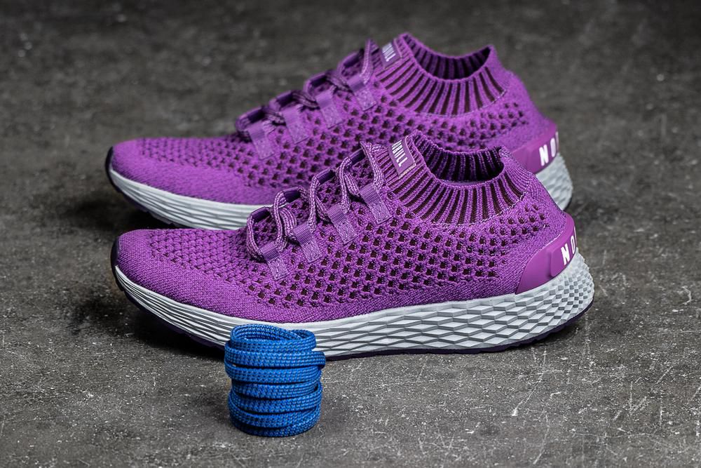 NOBULL Men's Purple Knit Running Shoes - Purple - Ireland (9574IUBNE)